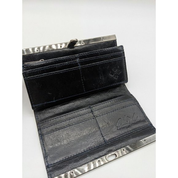 PATRICIA NASH Cauchy tooled embroidered leather women's wallet - BLUE (Used) - Picture 6 of 9